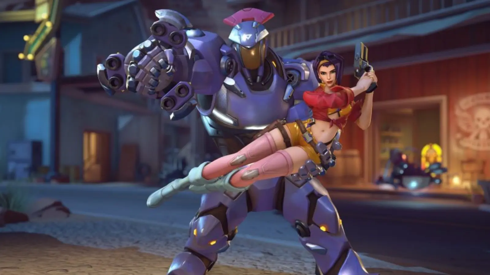 A screenshot featuring Ashe Faye Valentine skin in Overwatch 2.