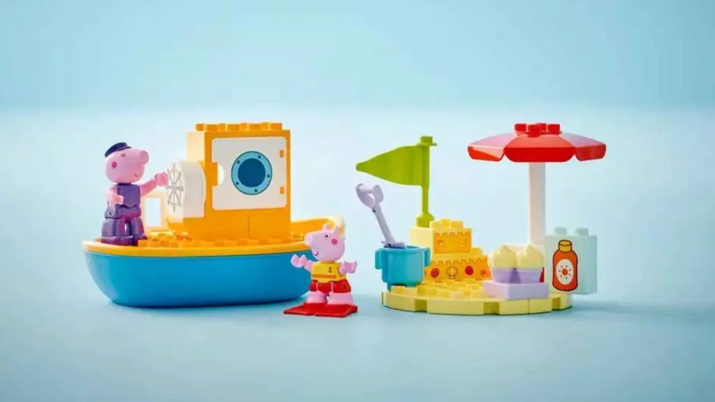 The LEGO Duplo Peppa Pig Boat Trip set on display