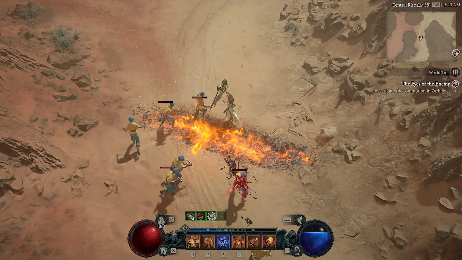 Diablo 4 Firewall Sorcerer combat