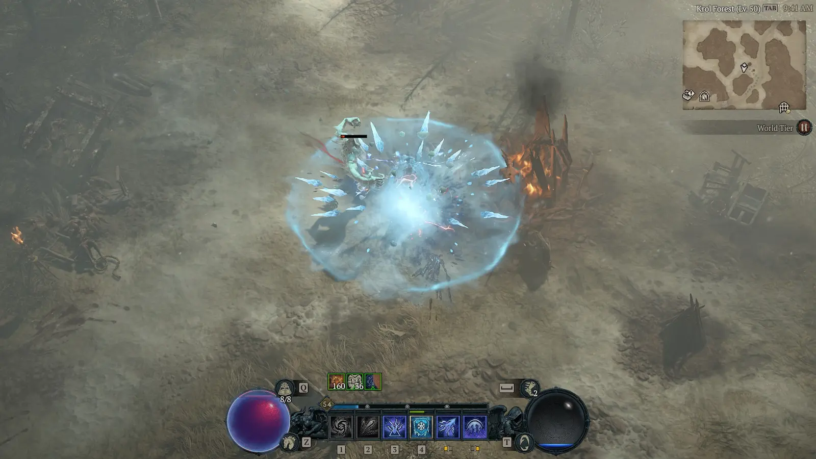 frozen orb sorcerer diablo 4 combat