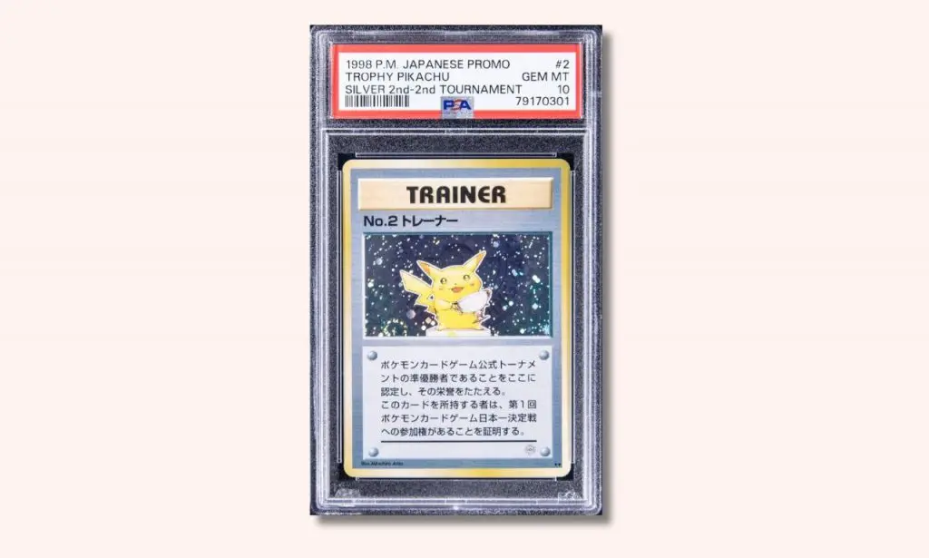 Pokemon Japanese Promo Silver 2nd-2nd Tournament #2 Trophy Pikachu.