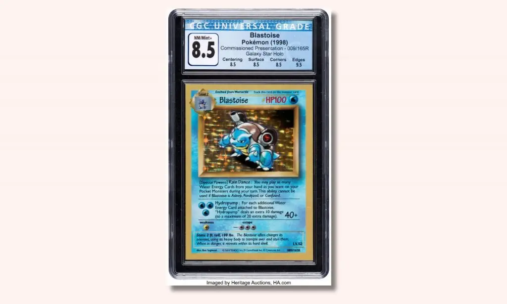 Blastoise Wizards of the Coast Presentation Galaxy Star Pokemon card.