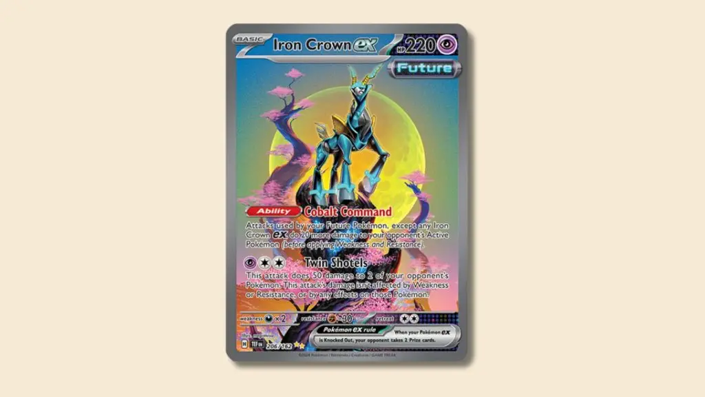 Iron Crown ex Pokemon card.