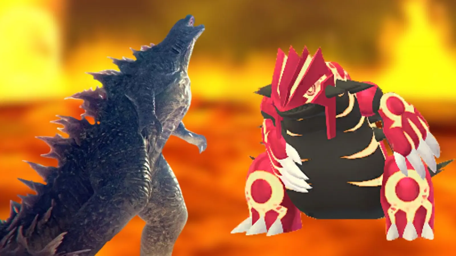 Pokemon Go Groudon and Godzilla