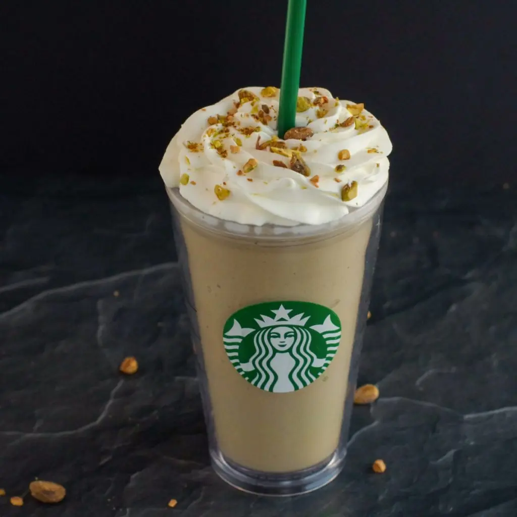 A pistachio frappuccino