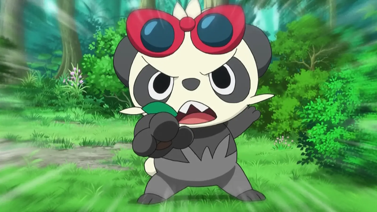 Serena's Pancham in the Pokemon anime