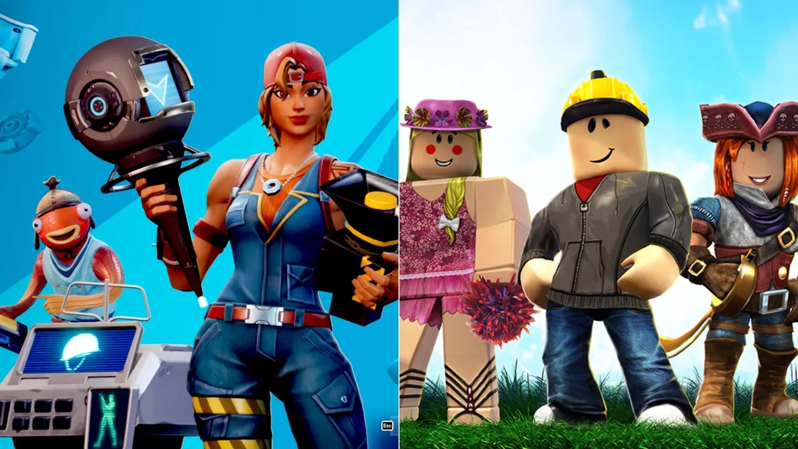 Fortnite vs Roblox covers