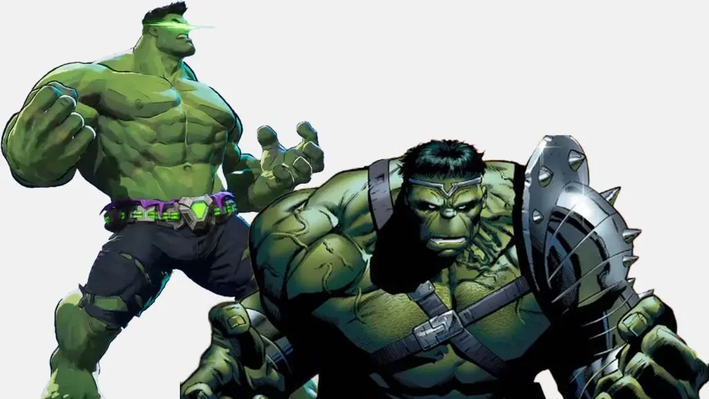 The Hulk skin from Marvel Rivals next to World War Hulk