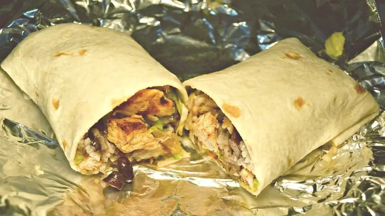 A chipotle burrito