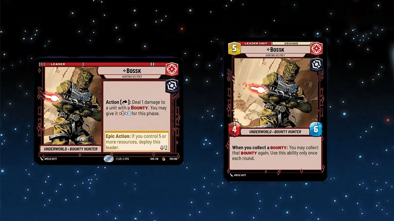 Bossk leader card in Star Wars Unlimited