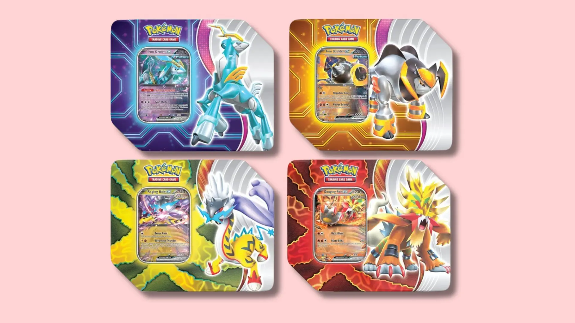 Paradox Destinies Pokemon Tins.