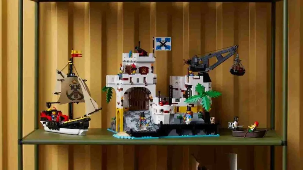 The LEGO Icons Eldorado Fortress on display