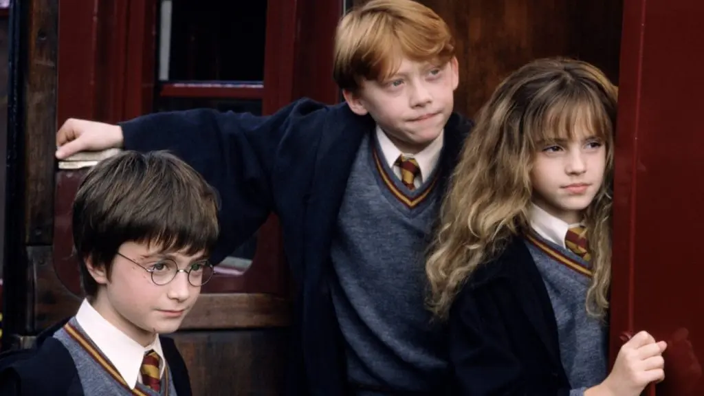 The Harry Potter kids at Hogwarts.