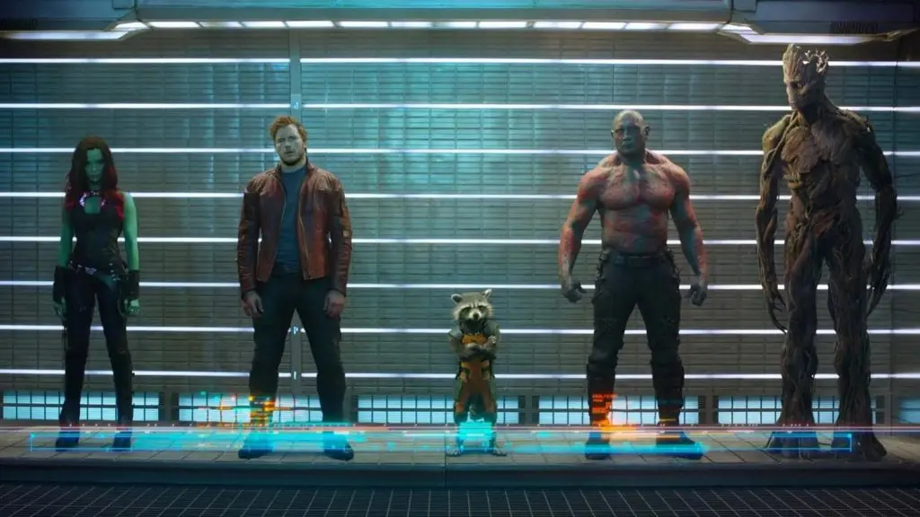 The cast of Guardians of the Galaxy