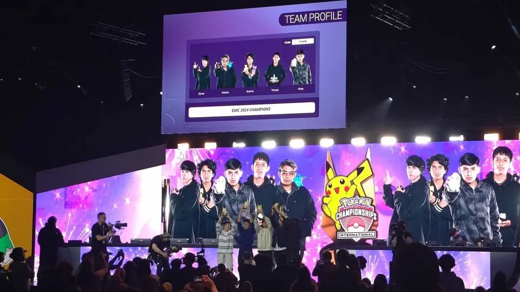 Pokemon Unite team Fusion celebrate their win