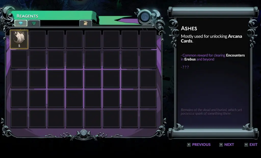 Hades 2 inventory