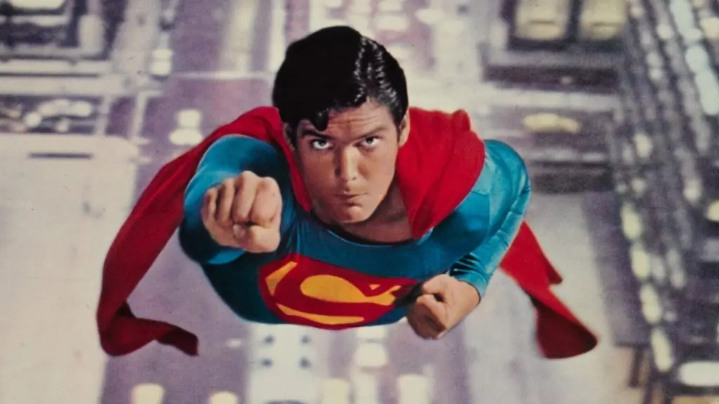 Christopher Reeve takes flight in Superman.