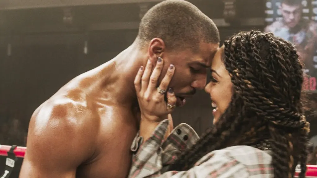 Michael B Jordan and Tessa Thompson in Creed, one of the best sports movies of all time