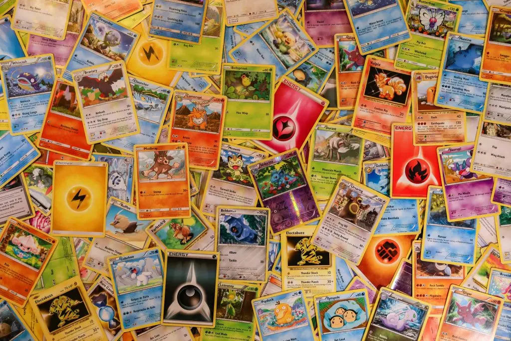 Mixed Pokemon cards.