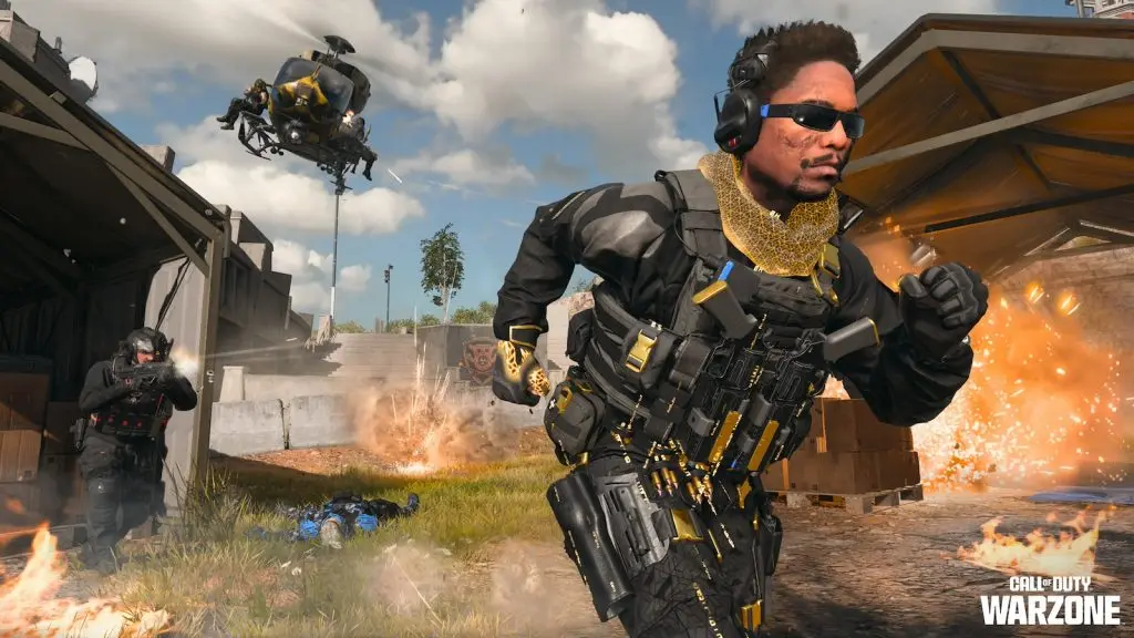 Warzone Season 3 Reloaded character running from helicopter