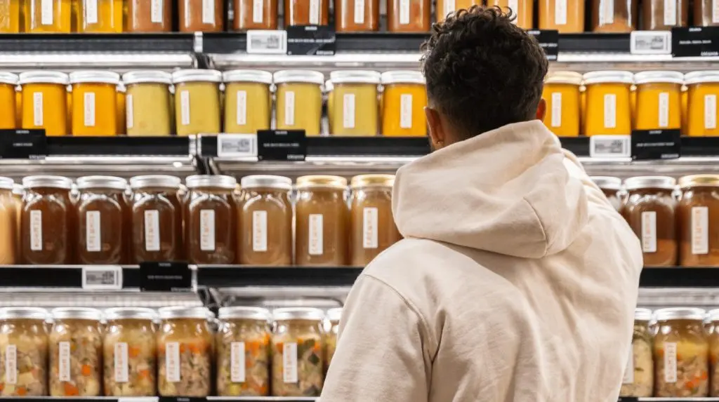 The food shelves at Erewhon