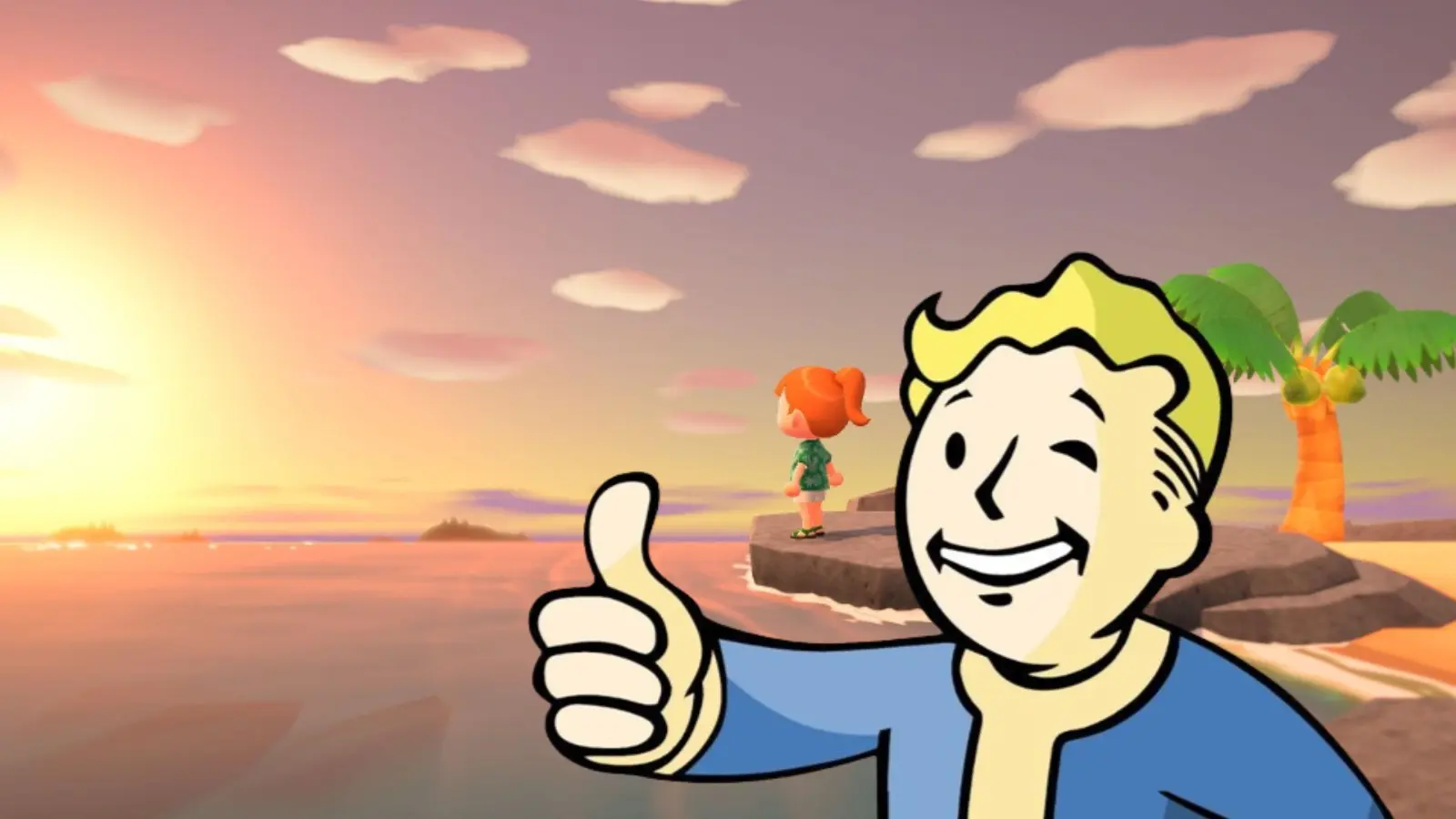 A screenshot featuring Fallout and Animal Crossing.