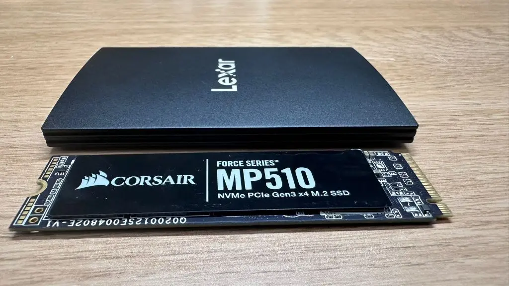 SL500 next to NVMe SSD