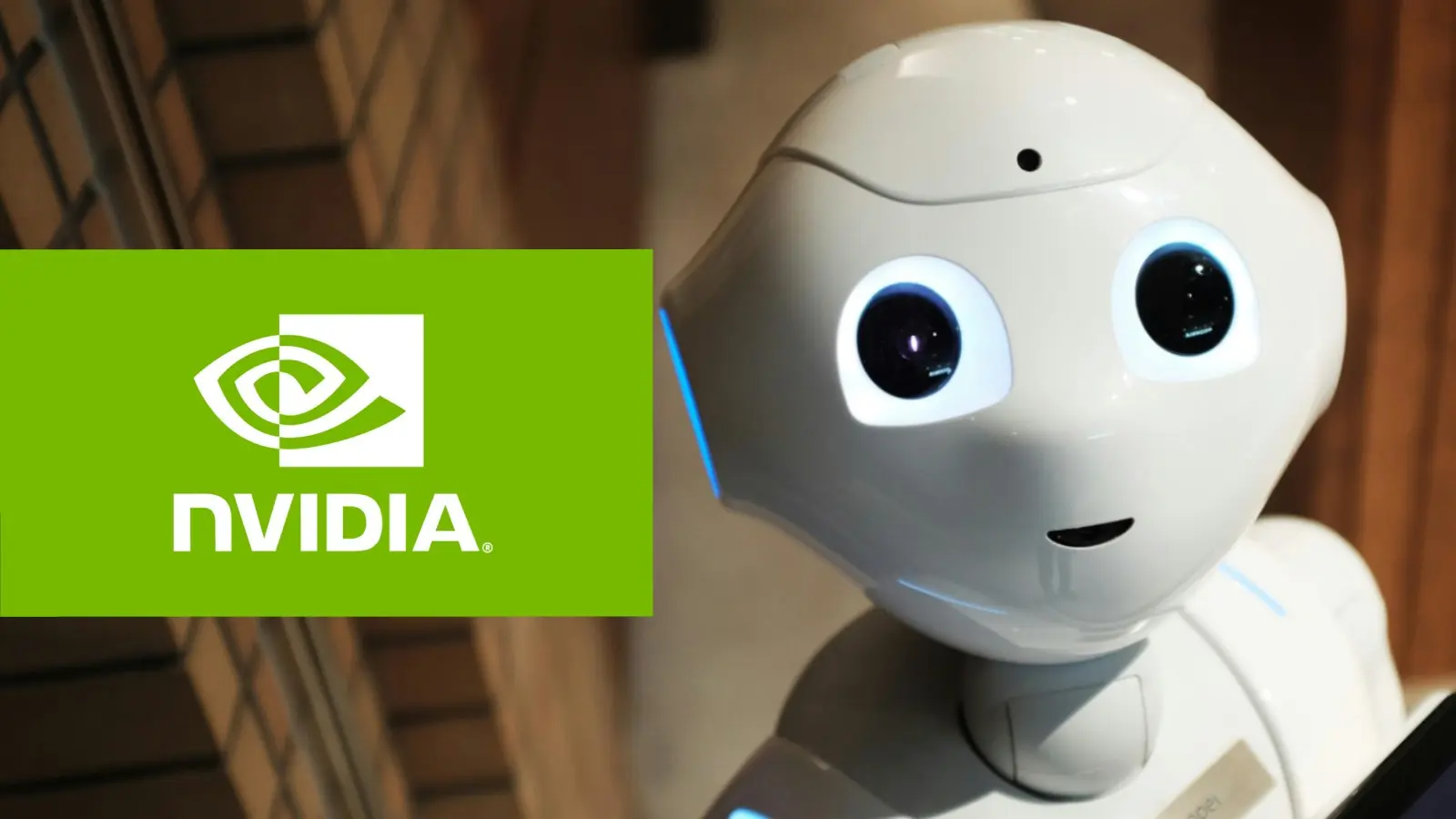 Robot next to Nvidia Logo