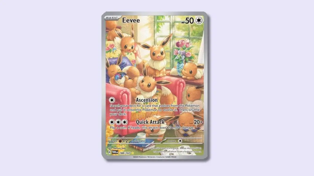 Eevee Pokemon card.