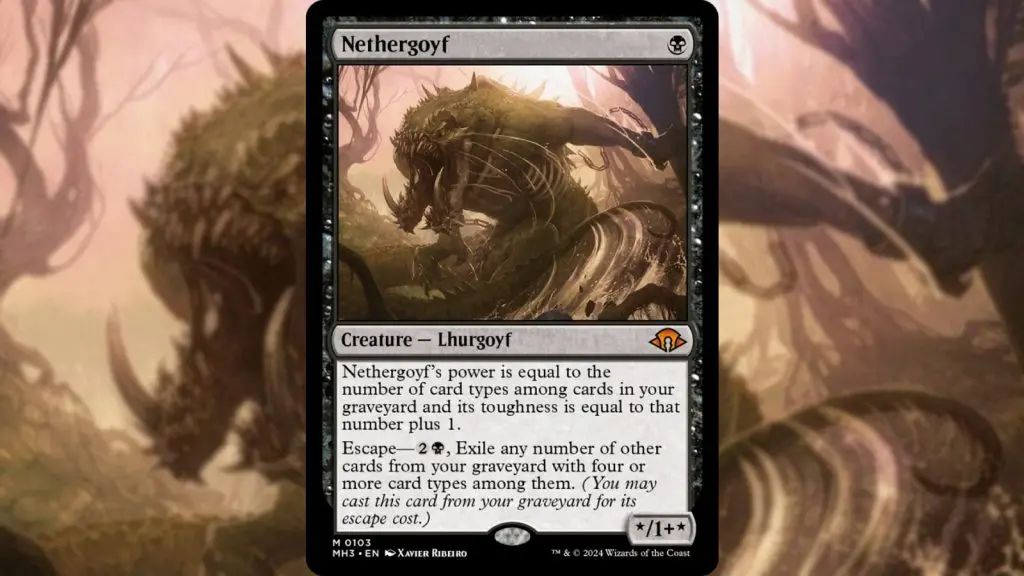 MTG Lhurgoyf Nethergoyf card