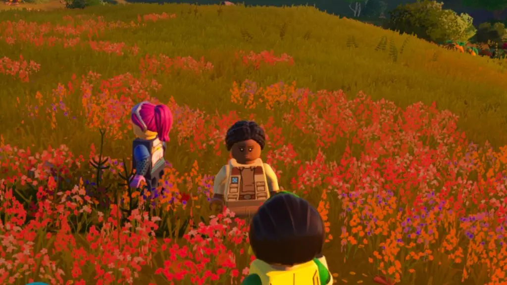 A screenshot featuring Captain Bravara in LEGO Fortnite.