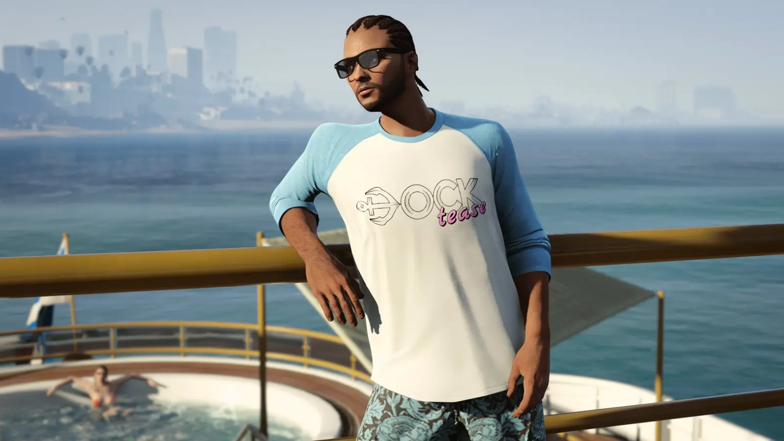 gta online man on boat