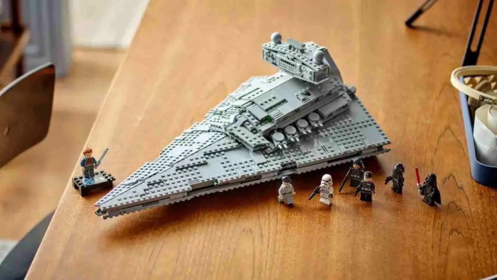 The LEGO Star Wars Imperial Star Destroyer on display