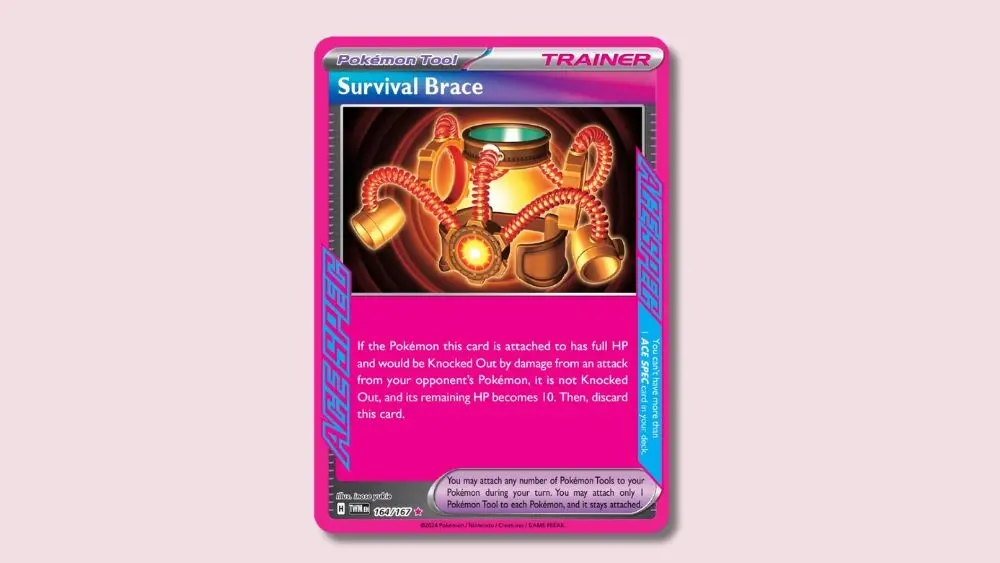 Survival Brace Pokemon card.