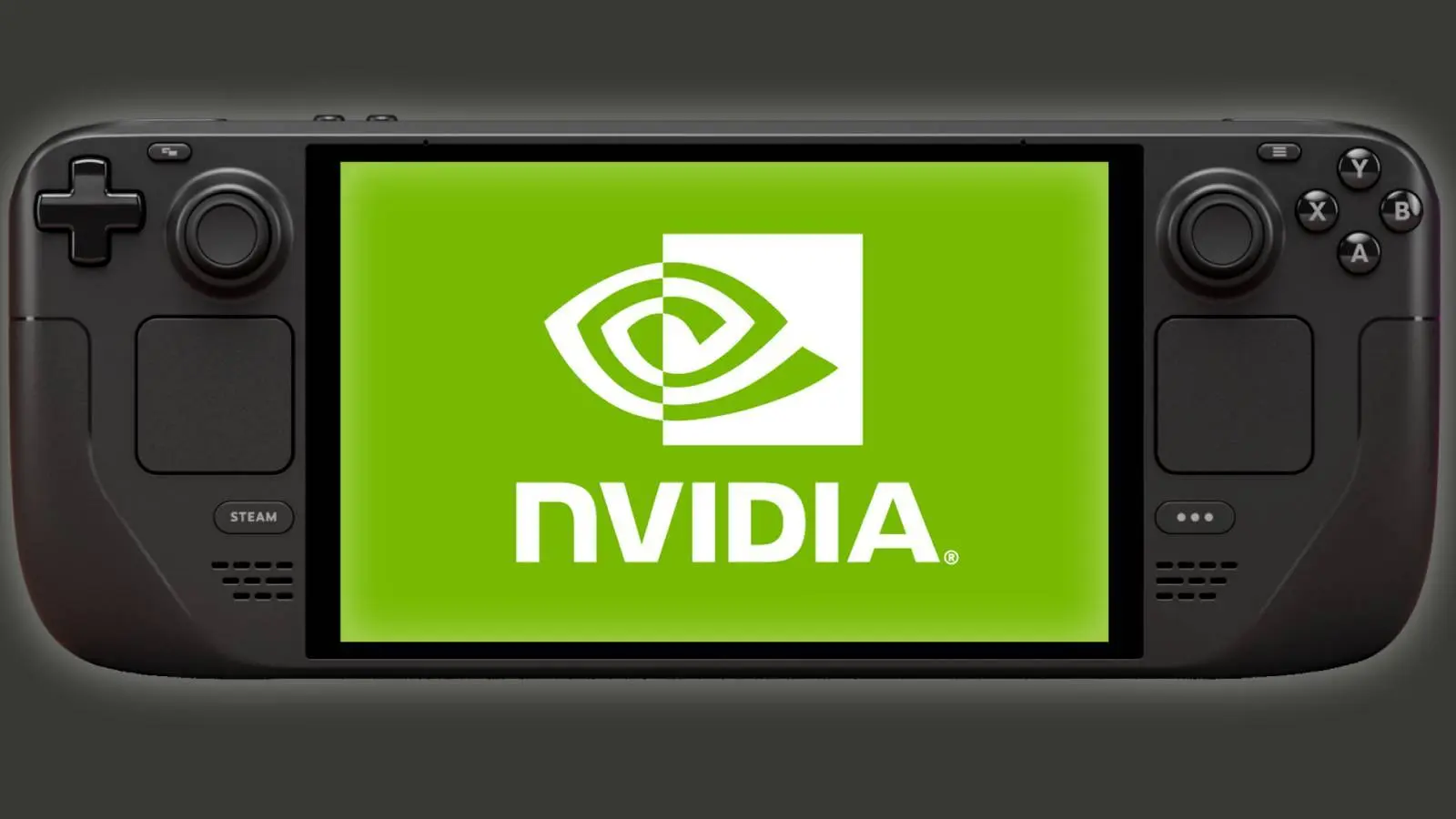 Nvidia logo on a Steam Deck