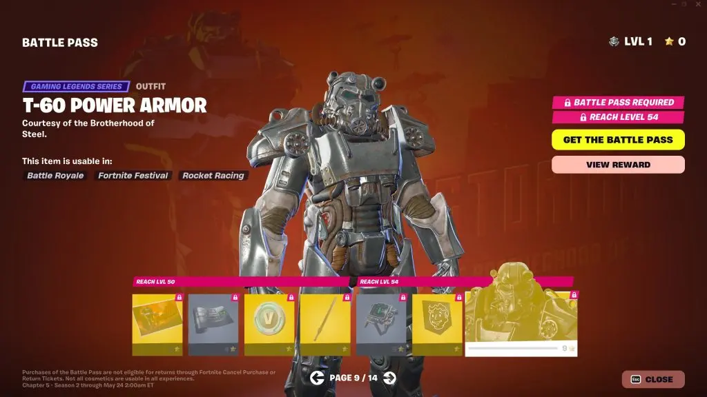 Fortnite T-60 Power Armor skin