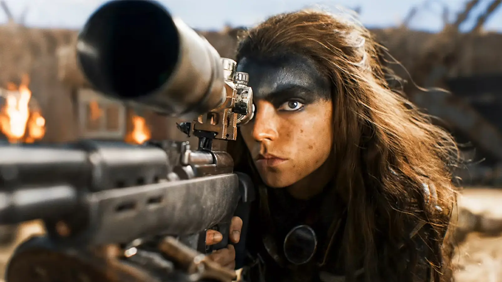 Furiosa with a sniper rifle