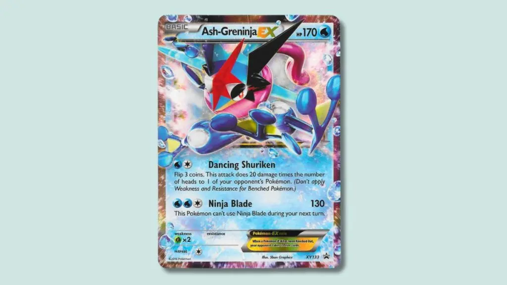 Ash Greninja EX Pokemon card.