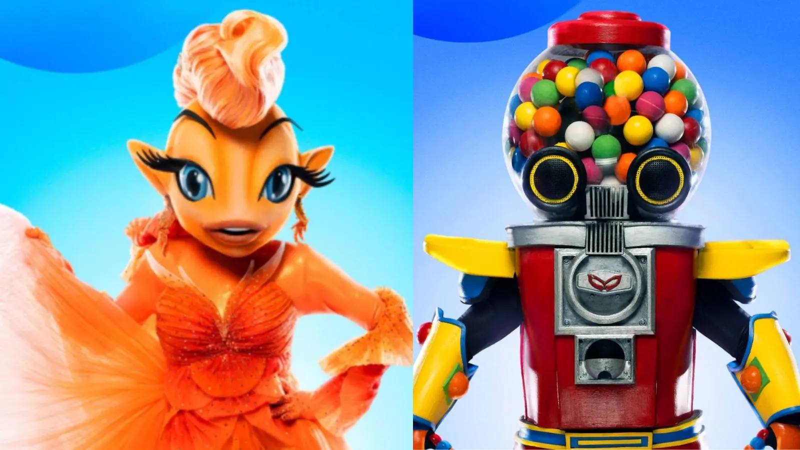 Goldfish and Gumball from Masked Singer