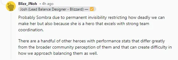 Overwatch dev talks about balancing Sombra