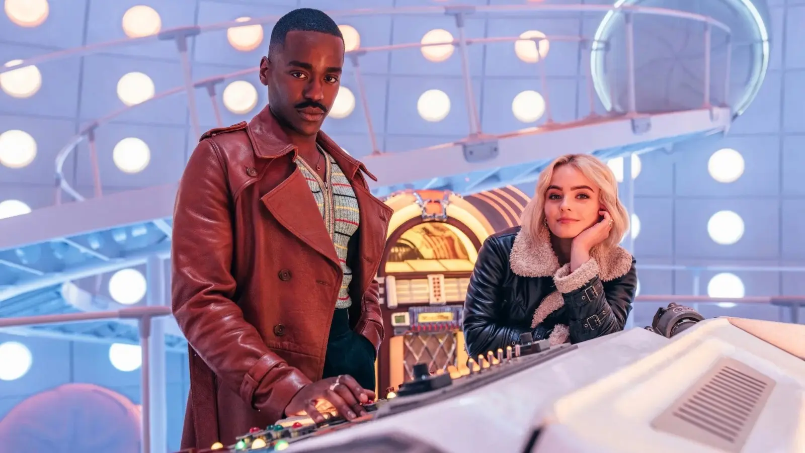 Doctor Who Season 14: Ncuti Gatwa and Millie Gibson inside the TARDIS