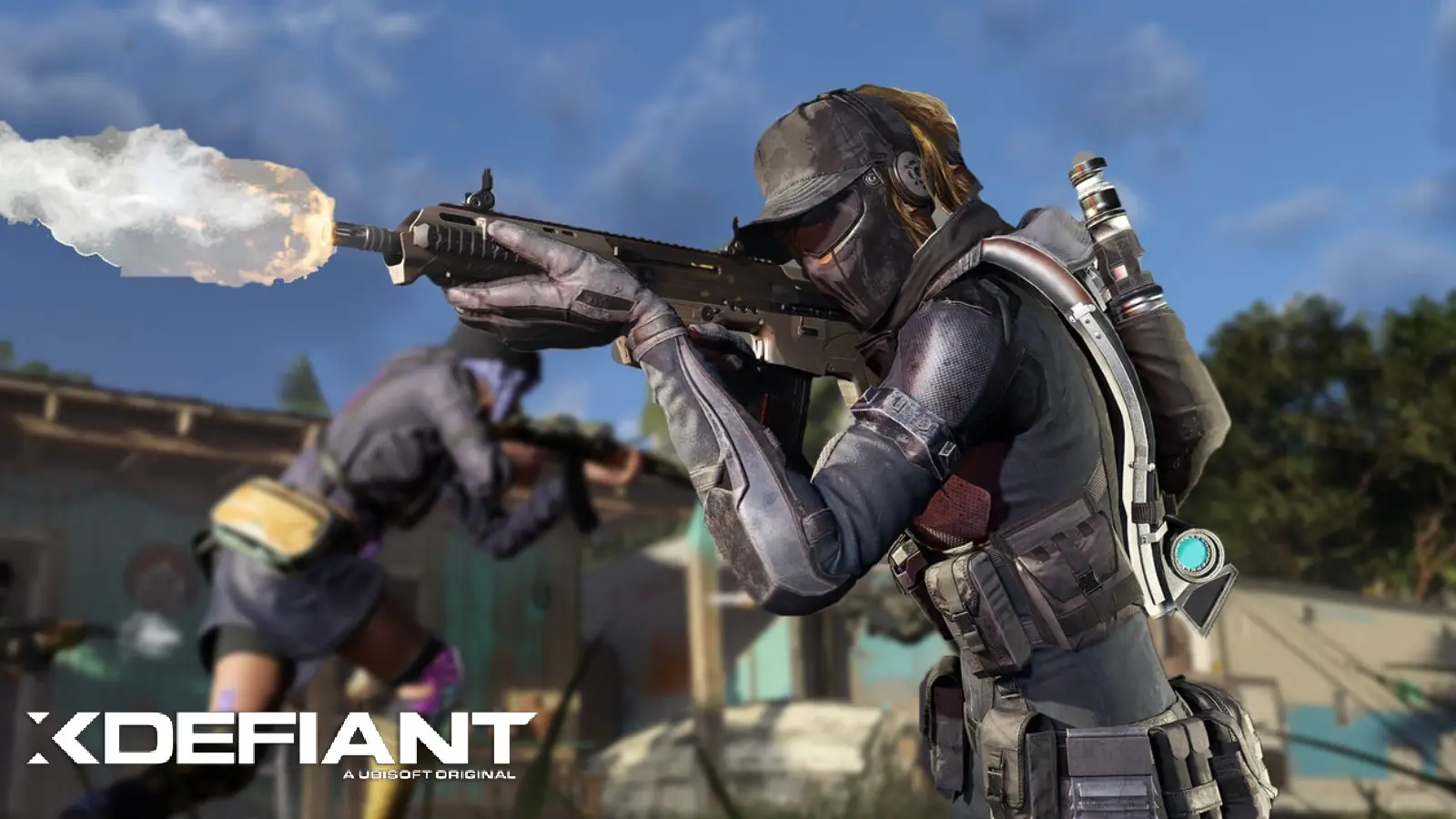 XDefiant operator holding assault rifle