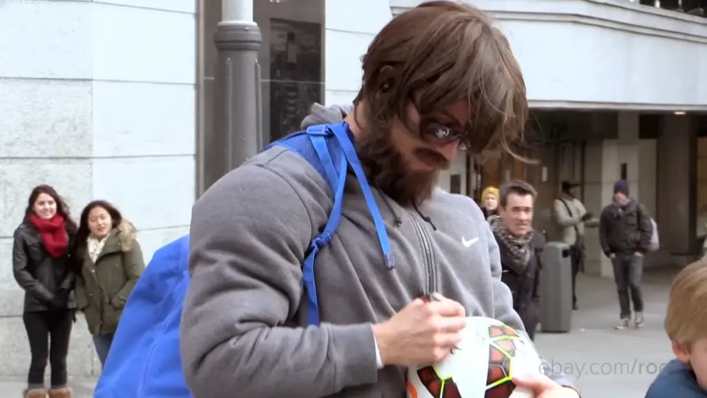 Cristiano Ronaldo with beard and wig disguise