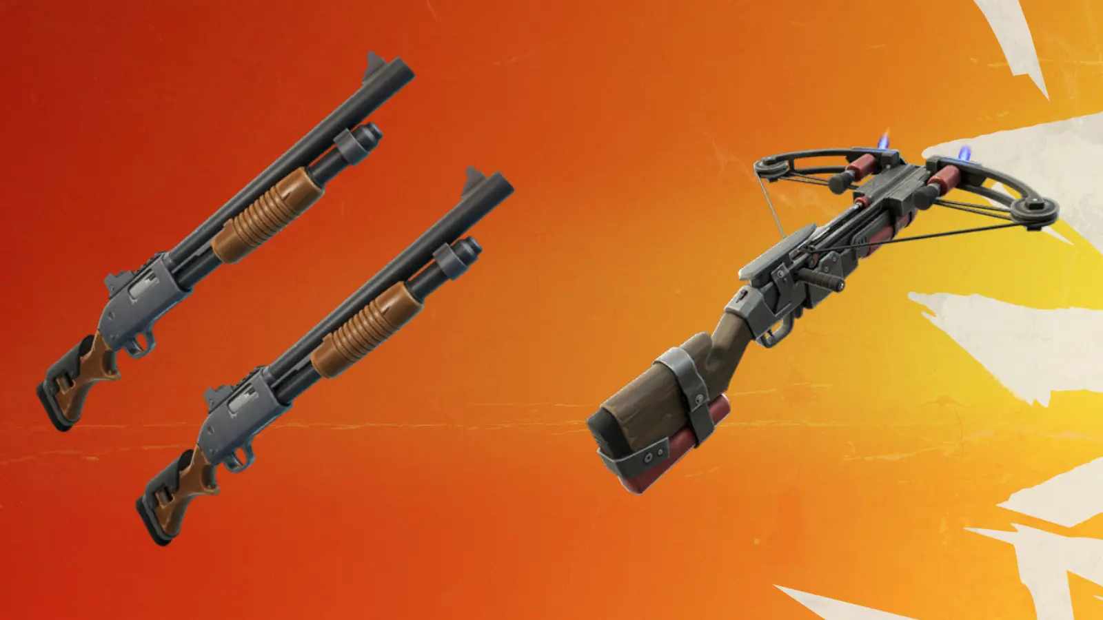 Fortnite hammer pump shotgun and Boom Bolt weapons.