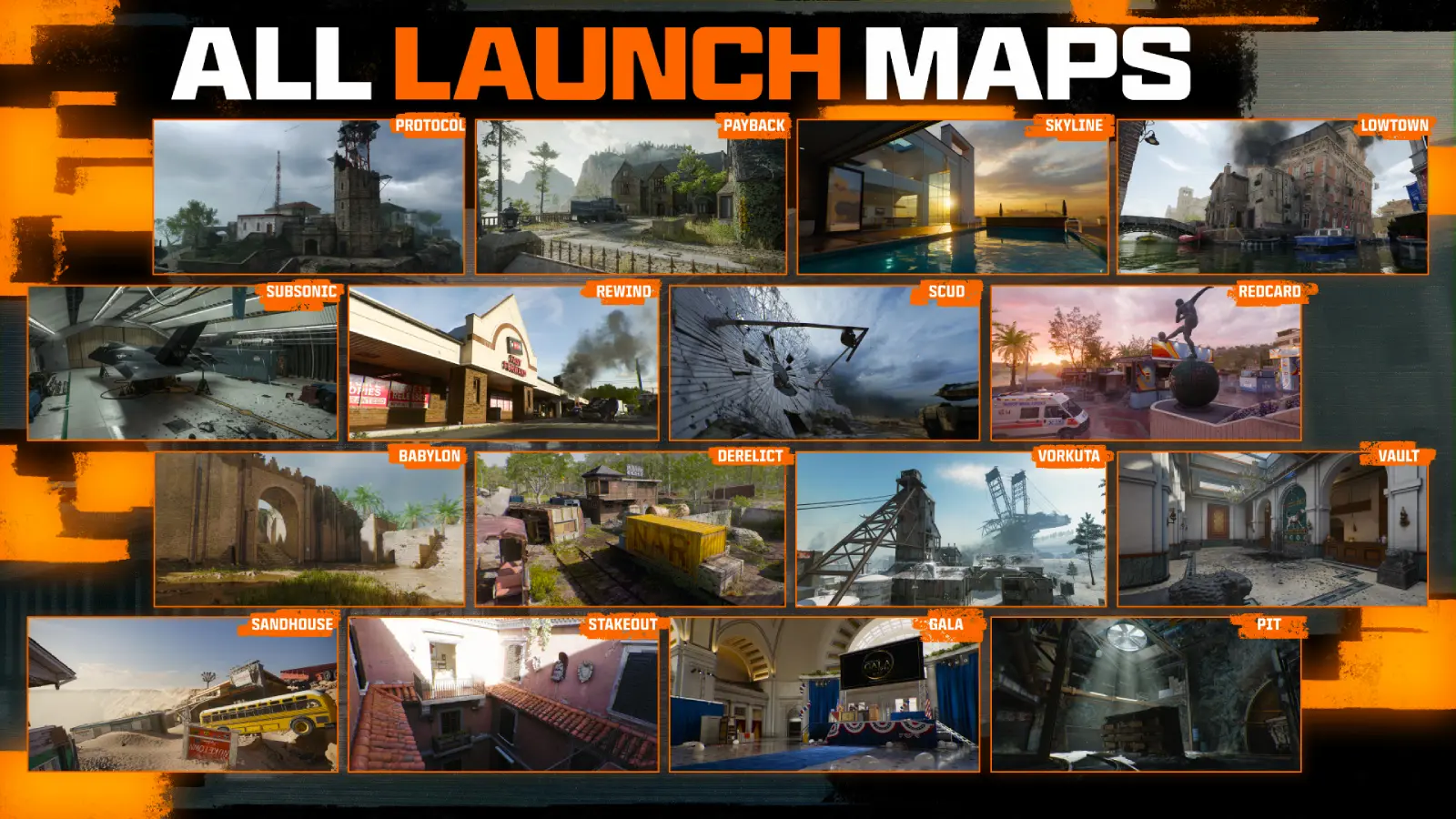 All Call of Duty Black Ops 6 launch maps.