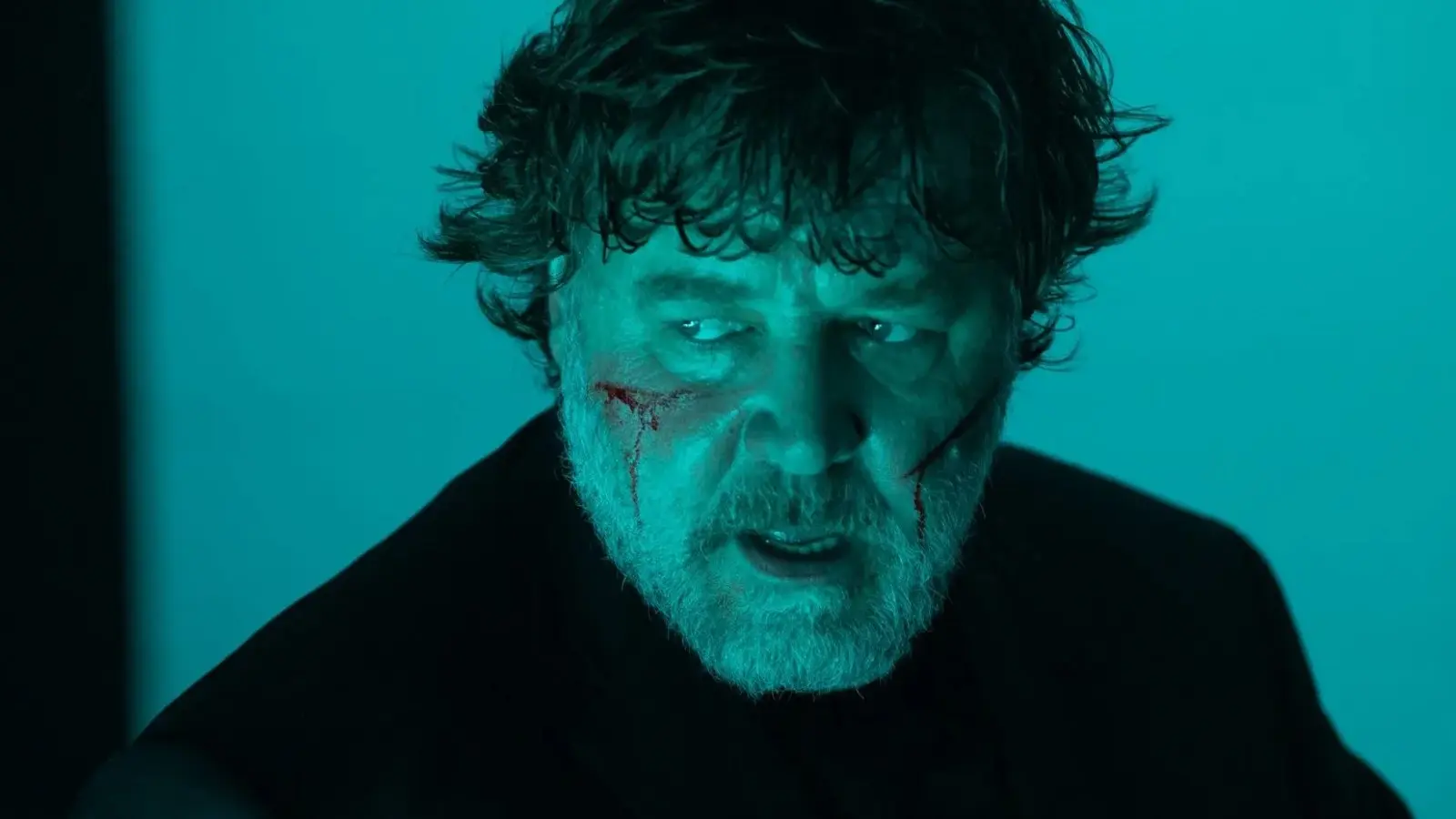 A bloodied Russell Crowe in The Exorcism.