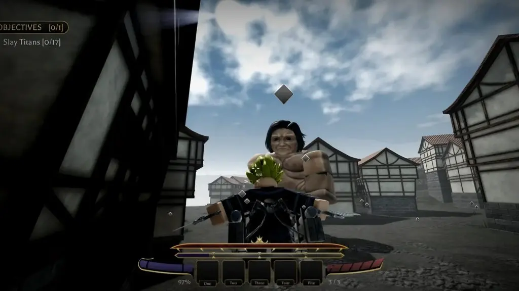 A player facing a Titan in AOTR.