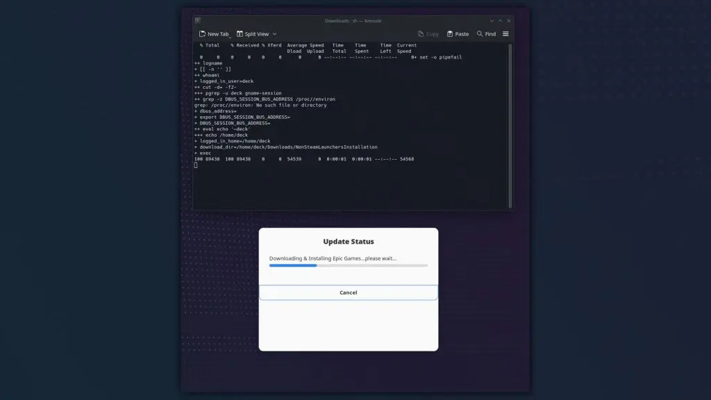 NonSteamLauncher installing Epic