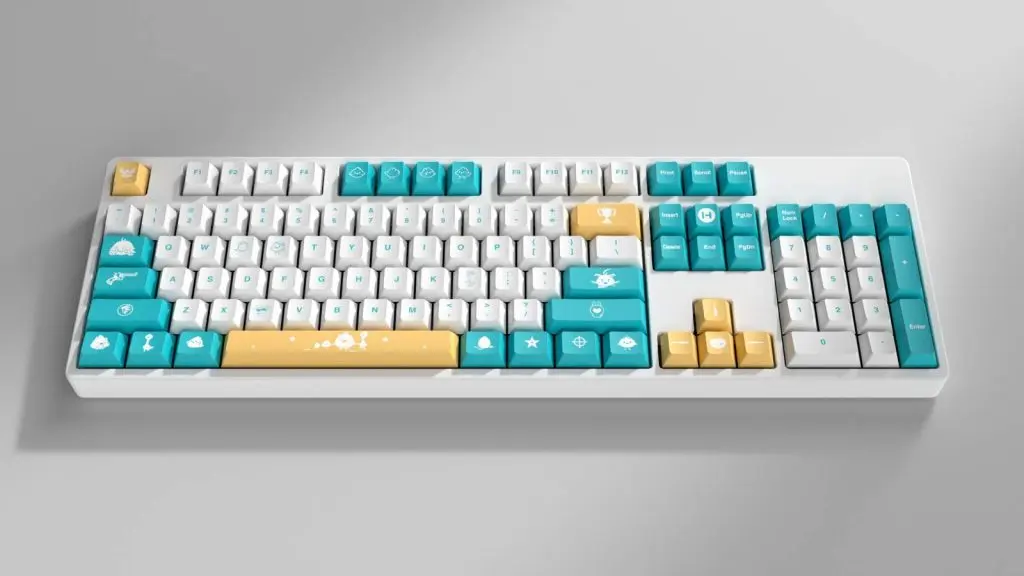 Photo of the HYTE Dokibird keycap set.