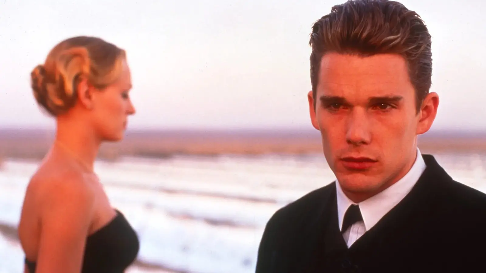 Uma Thurman and Ethan Hawke in Gattaca